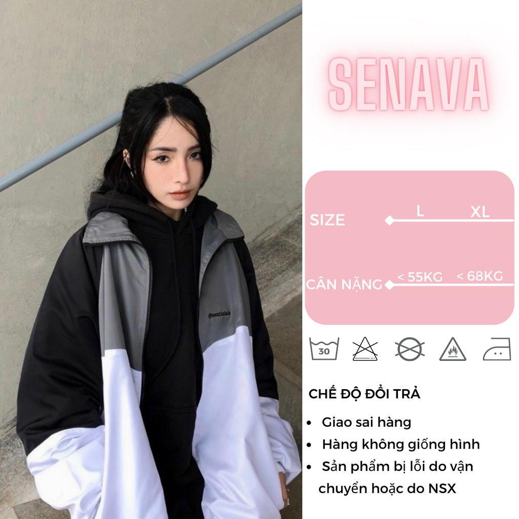 Áo khoác dù nữ nam Jacket 2 Lớp, Áo khoác gió Ulzzang Bomber Unisex SENAVA