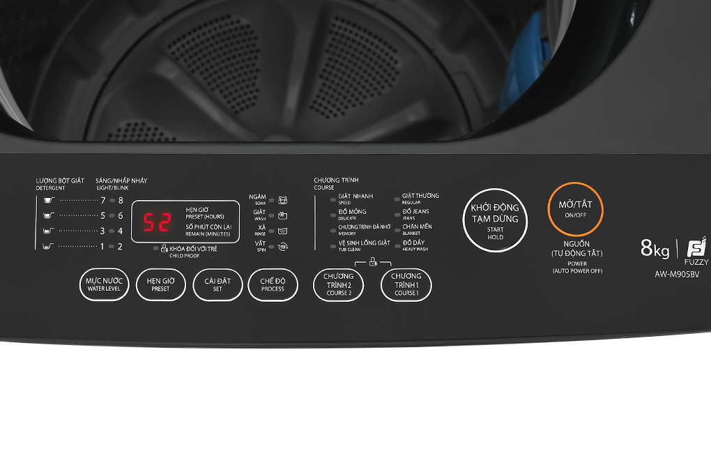 Máy giặt Toshiba 8 kg AW-M905BV(MK) - Hàng chính hãng [Giao hàng toàn quốc]
