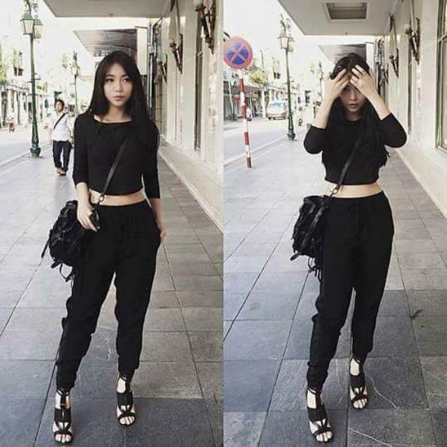 Quần Jogger len tăm chất dày dặn