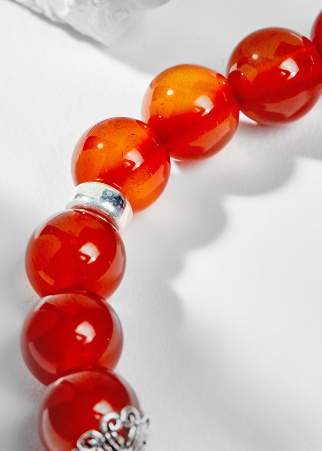 Vòng Tay Phong Thủy Nữ Đá Mã Não Đỏ Phối Charm Cung Hoàng Đạo Kim Ngưu Mệnh Hỏa, Thổ Ngọc Quý Gemstones