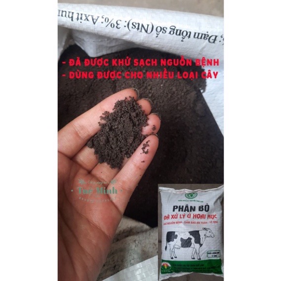 Phân bò đã xử lý ủ hoai mục Quế Lâm bao 10kg