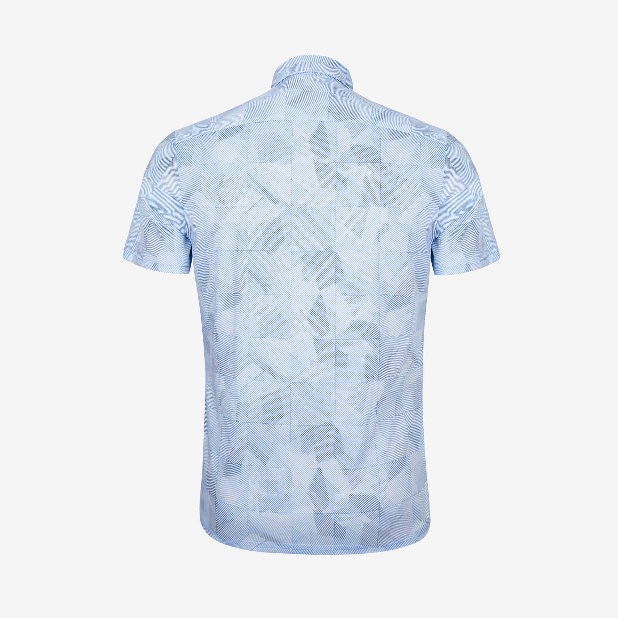 Áo sơ mi nam KHATOCO Smart Fit ngắn tay A1MN538S2-CNIN871-2711-N