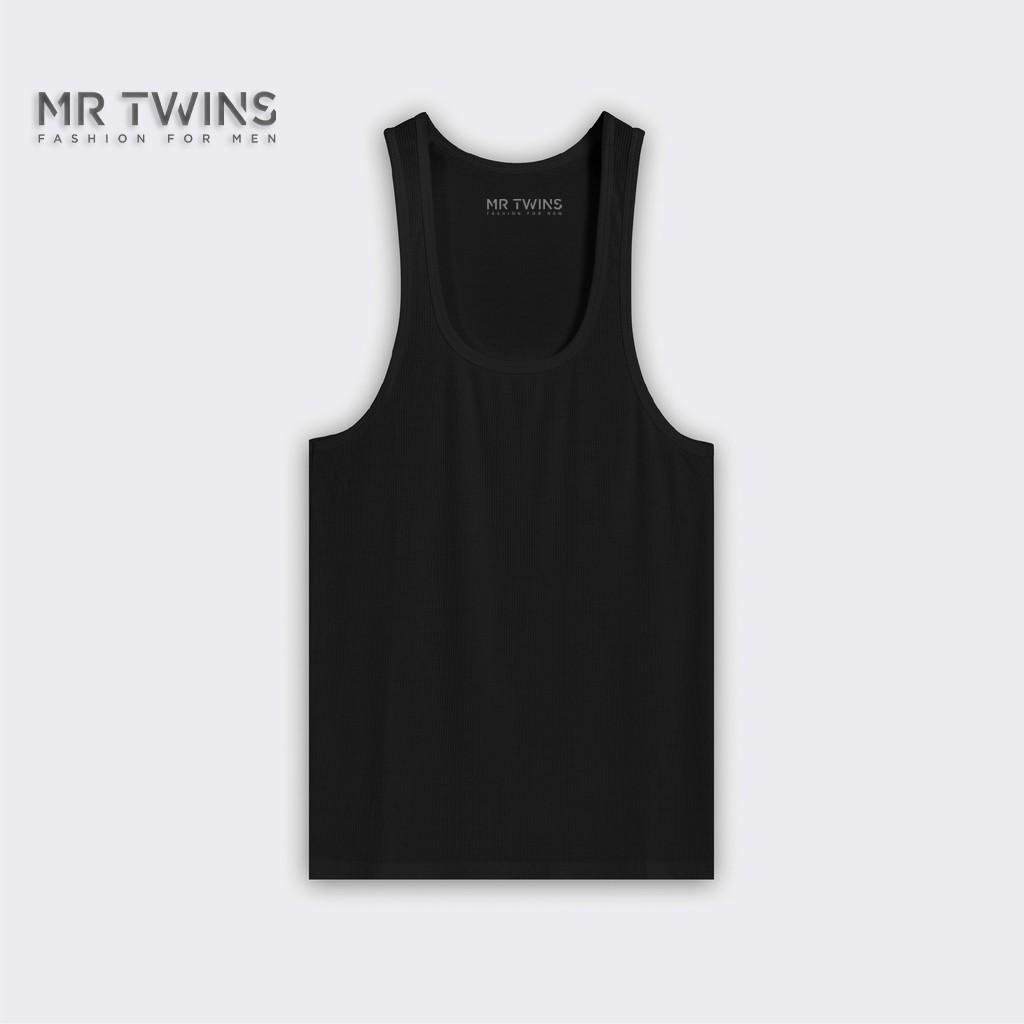 Áo Thun Ba Lỗ Nam Màu Đen/Trắng 100% Cotton Thương Hiệu Mr Twins