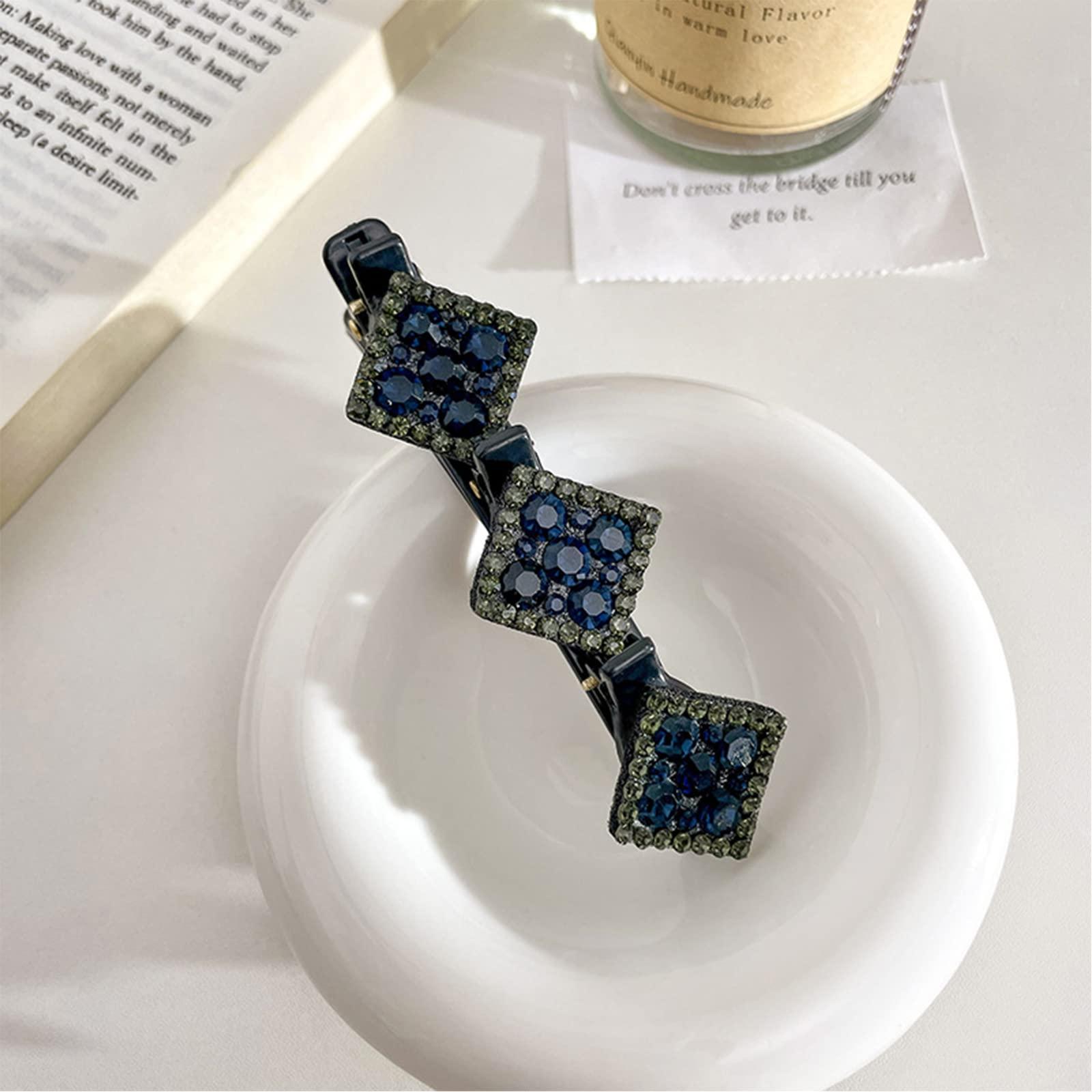 Kẻ cắt tóc với những viên đá pha lê lấp lánh, 6 miếng tóc cho phụ nữ, kẹp tóc rhinestones, kẹp tóc không trượt, phụ kiện tạo kiểu tóc, kẹp tóc hai lớp mini thời trang