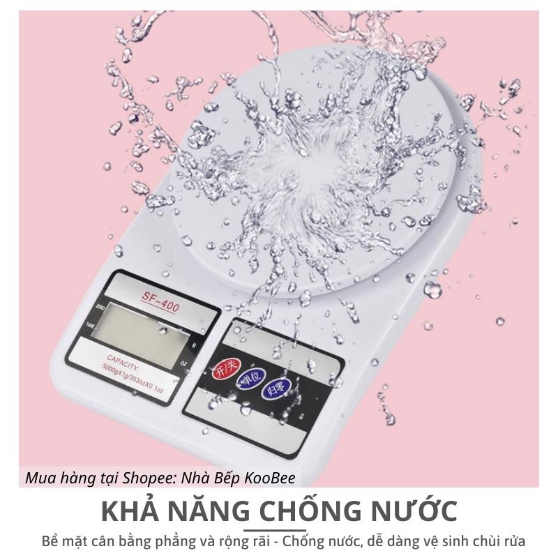 Cân điện tử nhà bếp mini định lượng 1gram đến 10kg - Cân thực phẩm cao cấp bản tiếng anh KooBee (NB47)