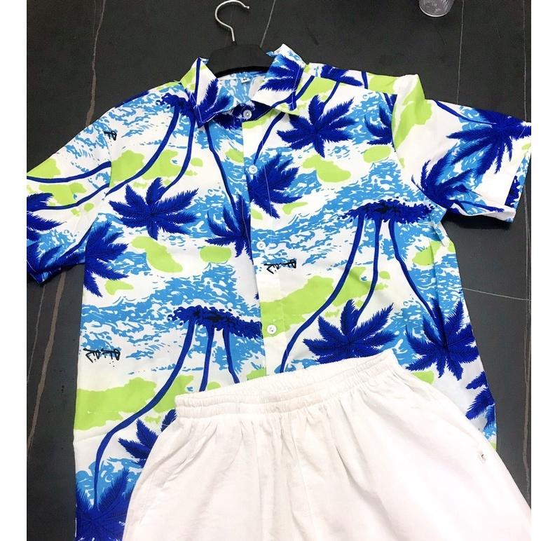 Sơ mi nhóm, áo hoa quả pijamas đi biển hawaii nam nữ, chụp kỷ yếu Giá Rẻ Hôm Nay