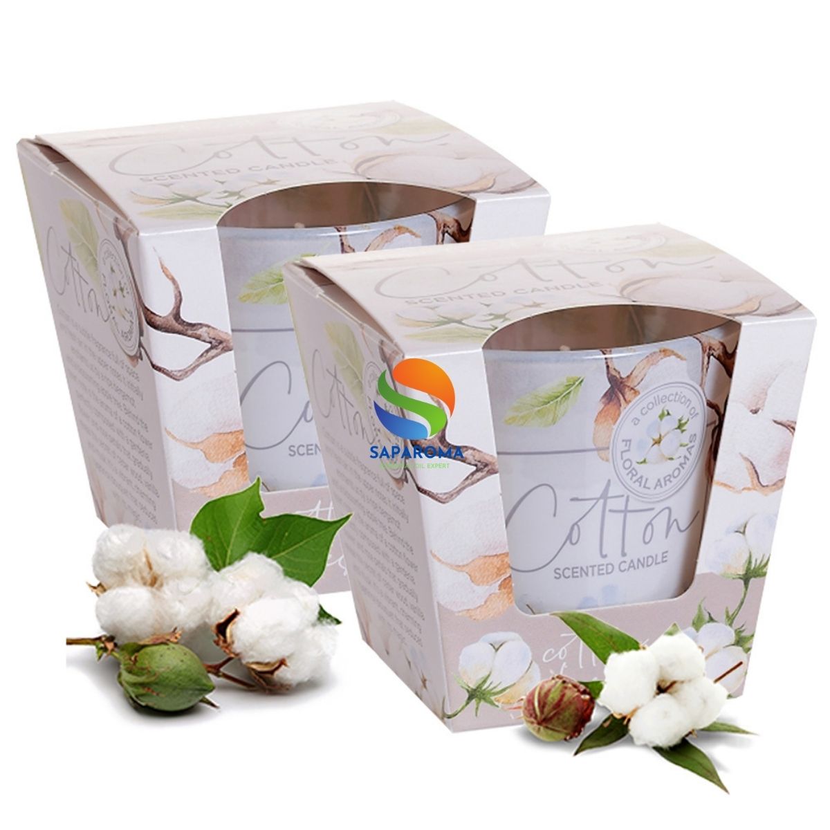 Combo 2 ly nến thơm tinh dầu Bartek Cotton 115g - hương hoa bông Spa, nến trang trí, thơm phòng, thư giãn, hỗ trợ khử mùi