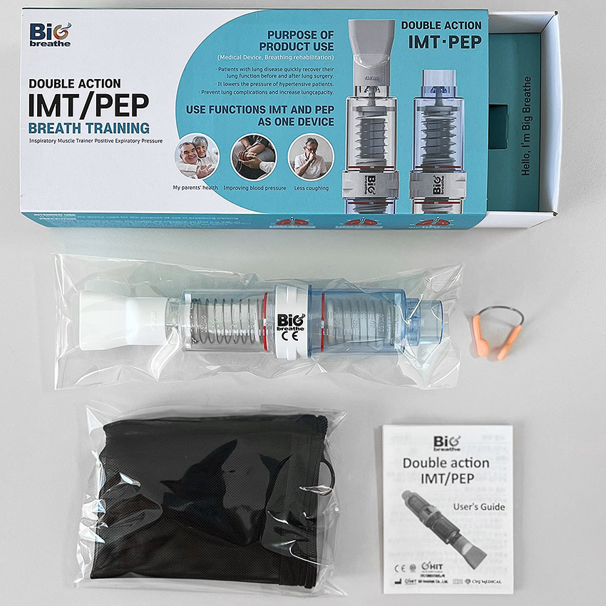 Dụng cụ tập hít thở hoạt động kép IMT/PEP