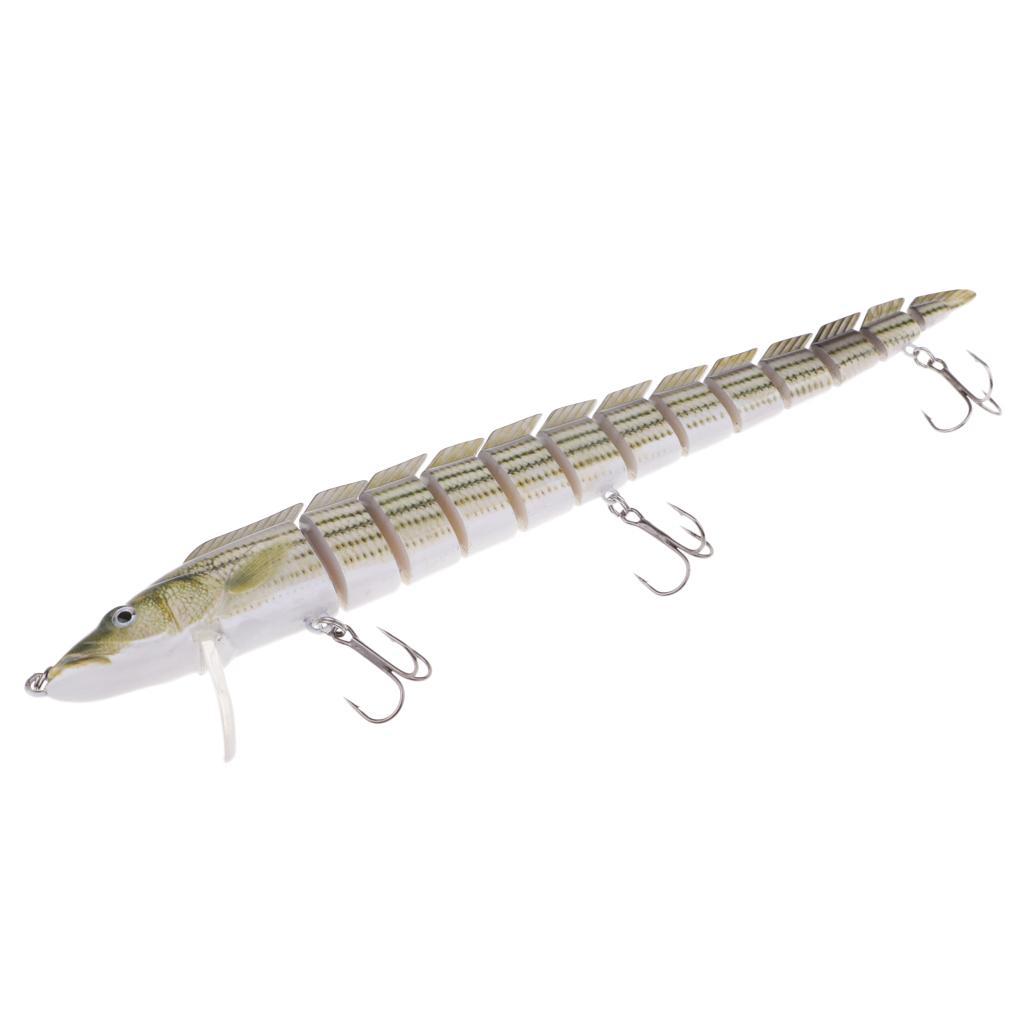 Fishing Bass Lures Multi Jointed Life-like Trout Swimbait Hard Crankbaits