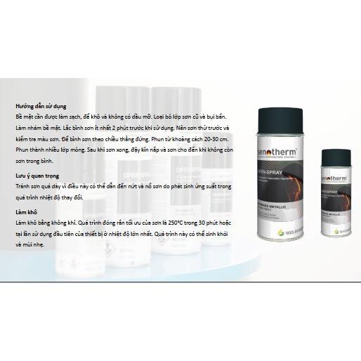 Sơn chịu nhiệt cao cấp, chống cháy đến từ Đức - Senotherm - Sơn pô xe máy, chịu đến 600 độ C