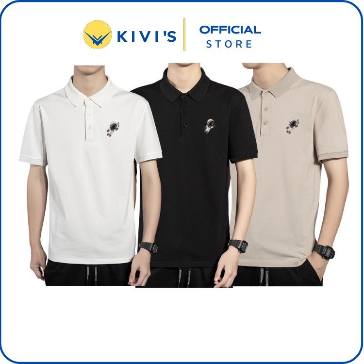 Áo thun nam polo có cổ KIVI'S cao cấp vải Cotton 100% 4 chiều kháng khuẩn, chống nhăn, thoáng mát KIVI'S