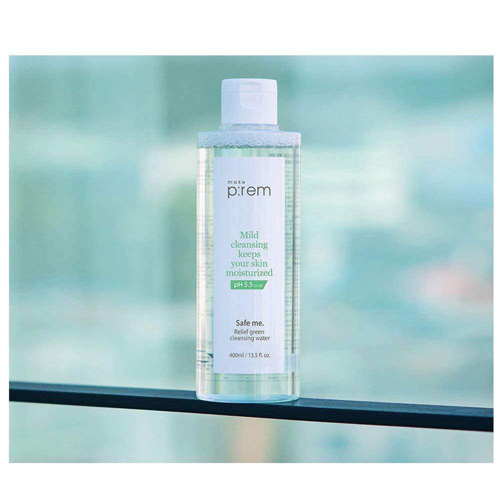 Nước Tẩy Trang Make P:Rem Safe Me. Relief Green Make Prem Cleansing Water Dịu Nhẹ Hàng Chính Hãng 100ml