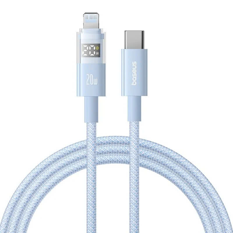 Cáp Sạc Nhanh C to IP Baseus Display 2 20W (Digital Display, 480Mbps) [hàng chính hãng