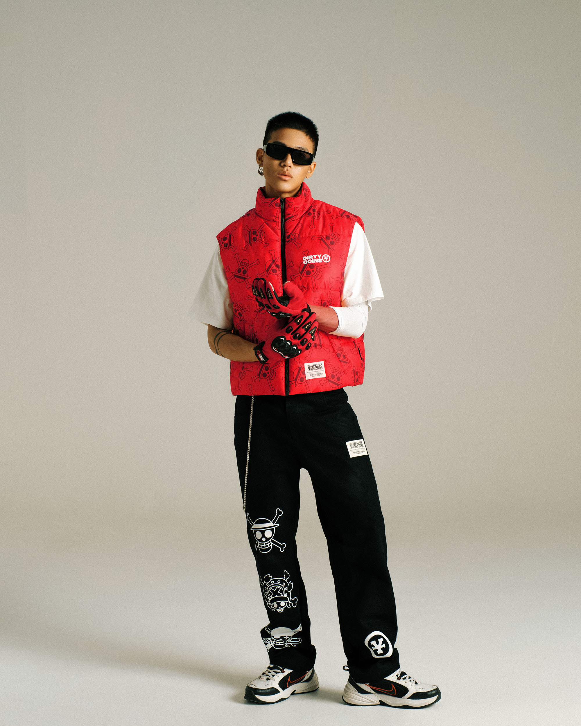 Áo Khoác DirtyCoins x One Piece Monogram Puffer Vest