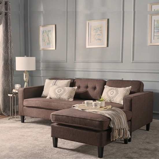 Ghế Sofa Góc L Corner Jona Brown Grey SFG18