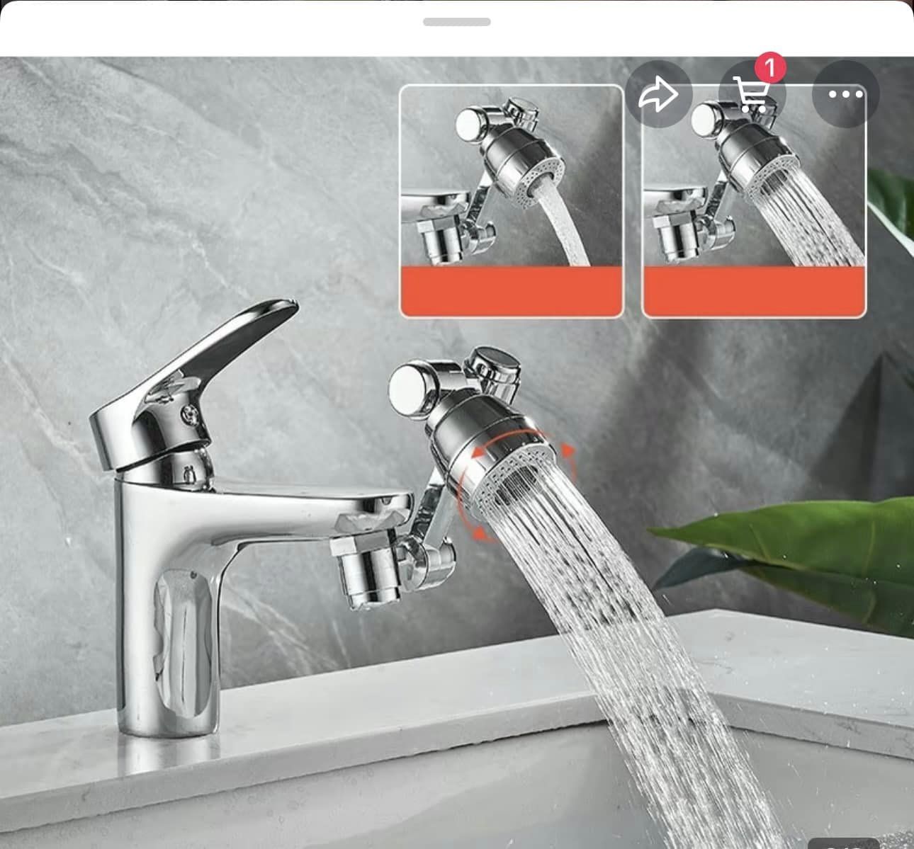 Vòi Nối Bồn Rửa Bát Tăng Áp Cánh Tay Robot Xoay 1080° Chất Liệu Inox 304 cao Cấp