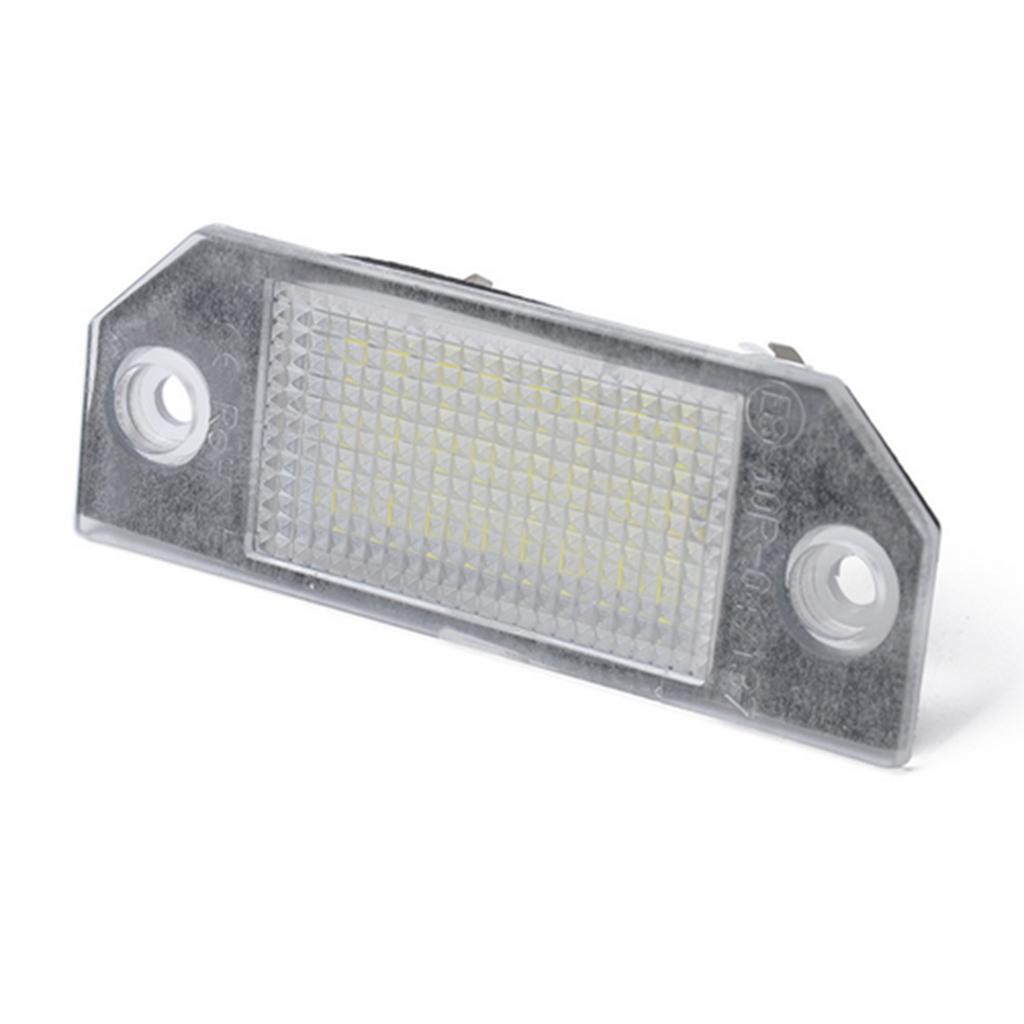 Professional License Plate Lights LED Lamps + License Plate Frame Replacement Set