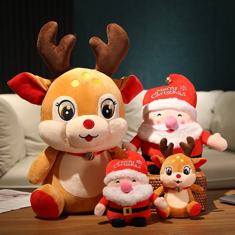Gấu bông tuần lộc ngồi siêu dễ thương siêu cute cho bé (30cm) hàng xịn cao cấp loại 1, an toàn cho trẻ nhỏ