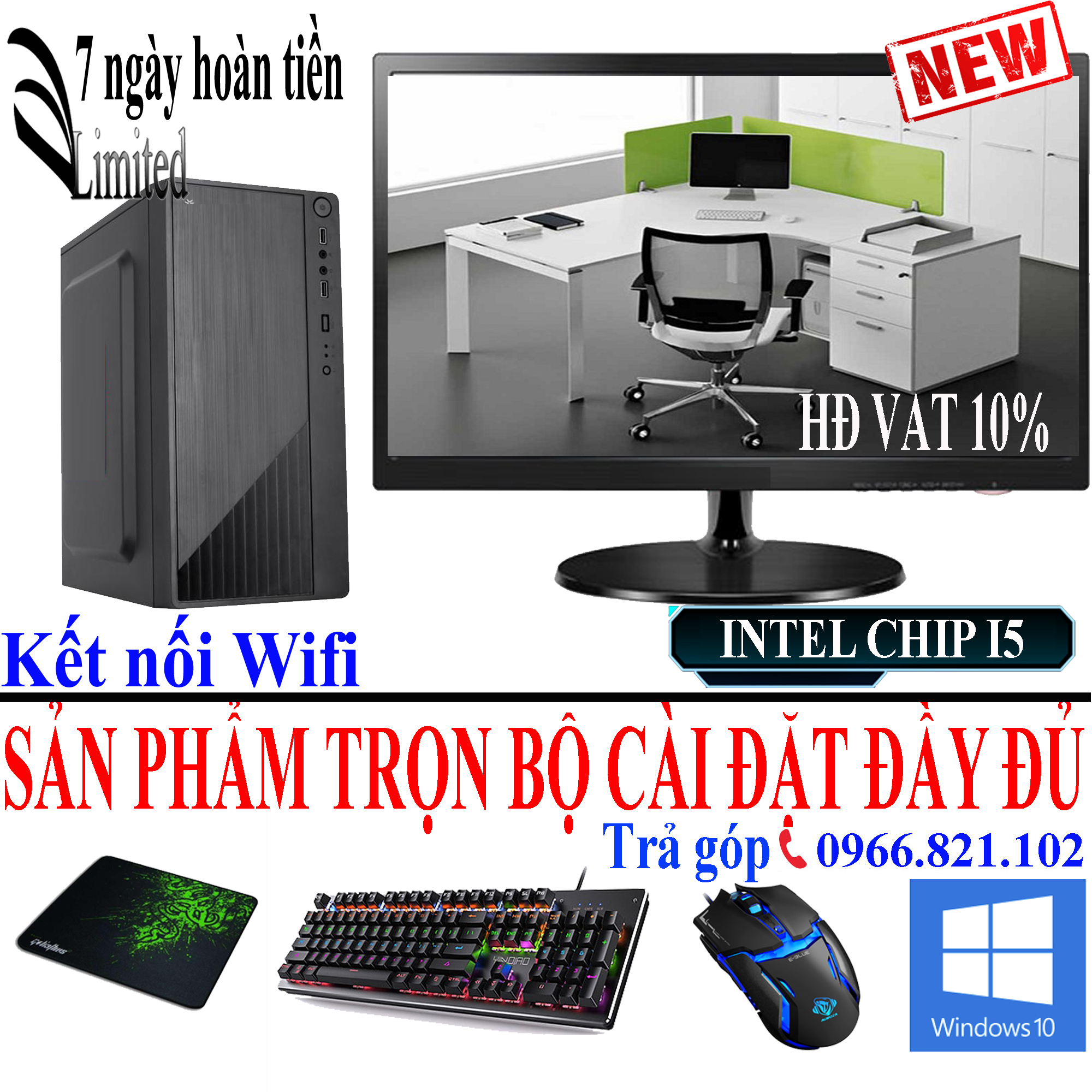 Bộ máy tính để bàn VLimited cao cấp i5 3330/8G/ SSD/HDD/ Văn Phòng, GAME sản phẩm trọn bộ - Hàng chính hãng