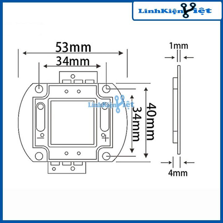 Led Công Suất 50W Vàng Ấm 12VDC