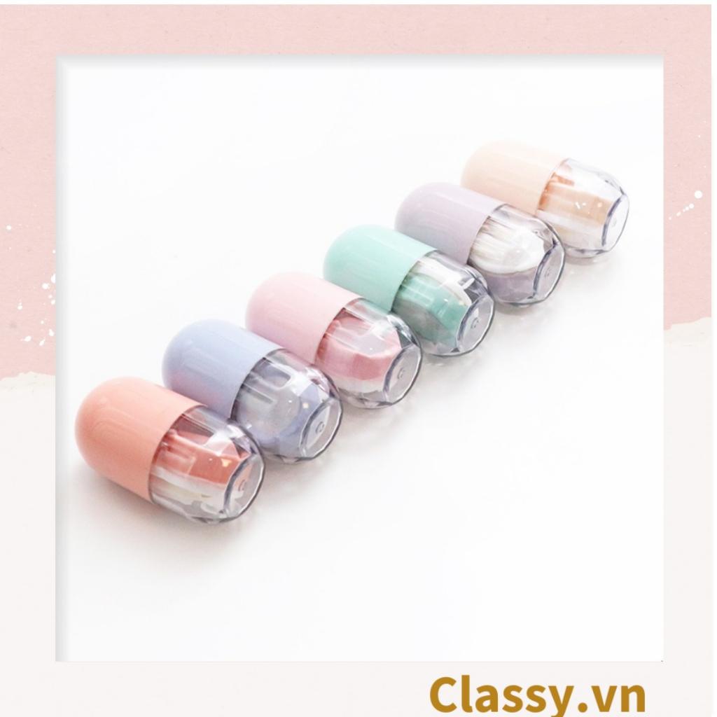 Khay đựng lens, kính áp tròng Classy đẹp hình trụ nhỏ gọn nhiều màu pastel PK1310