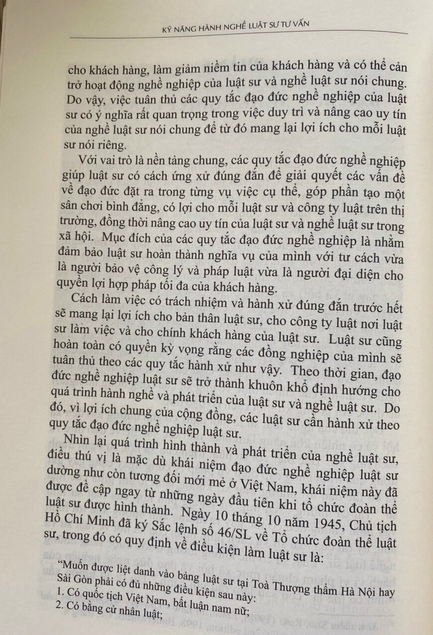 Kỹ năng hành nghề luật sư tư vấn