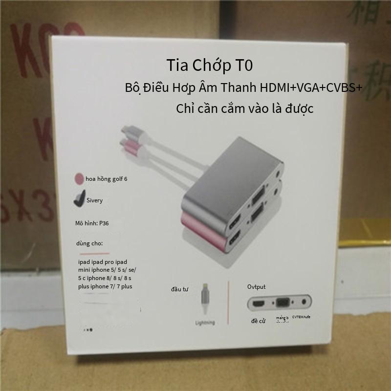Phong cách mới nhất phù hợp với dòng chuyển đổi máy chiếu Apple sang HDMI/VGA/Audio và hỗ trợ iPhone mới nhất