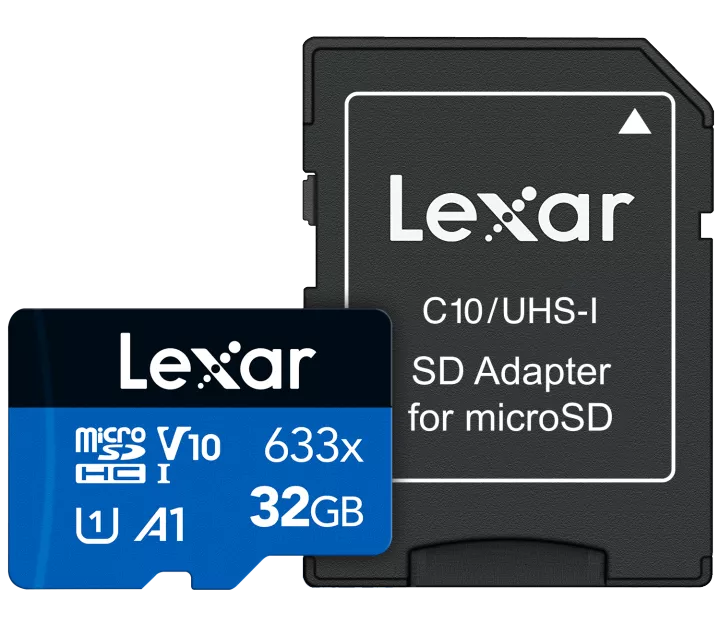 Thẻ Nhớ 32Gb Lexar 32GB MICRO 633X Tốc Độ 100mb/s Kèm Adapter - Hàng chính hãng Digiworld phân phối