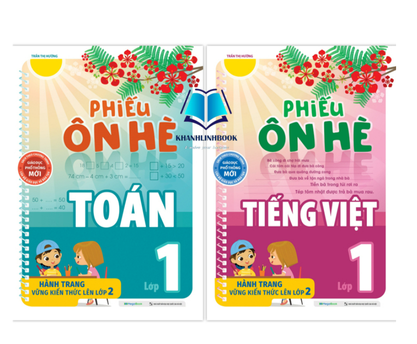 Sách - Combo Phiếu ôn hè Toán và Tiếng Việt Lớp 1