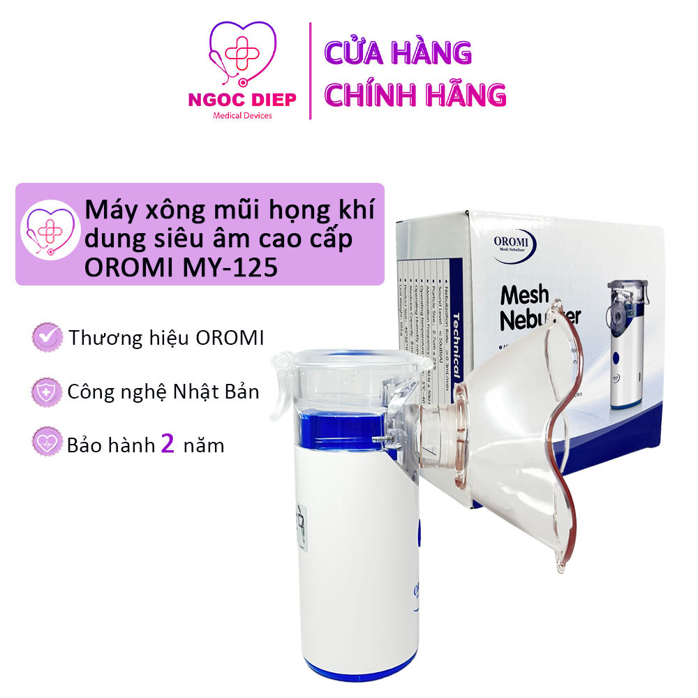 Máy xông mũi họng khí dung siêu âm cầm tay cao cấp OROMI MY-125 - Bảo hành chính hãng 2 năm