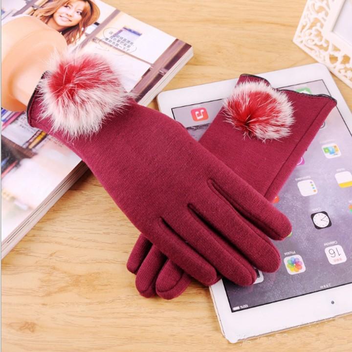 GĂNG TAY VẢI MỀM CHO NỮ DÙNG CHO ĐT CẢM ỨNG