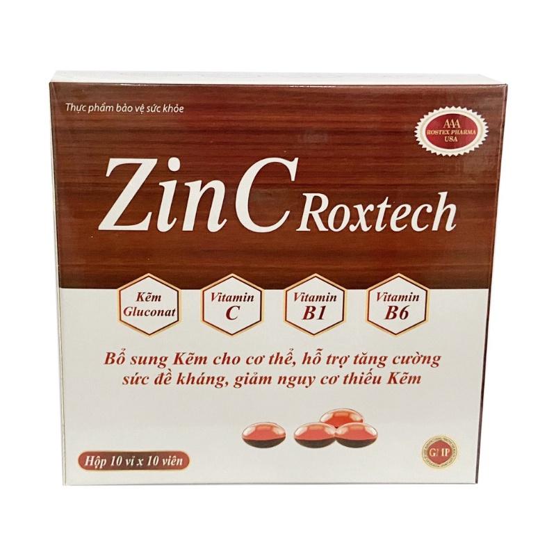 ZinC Roxtech Bổ Sung Kẽm, Tăng Cường Đề Kháng (Đỏ)– Hộp 100 Viên