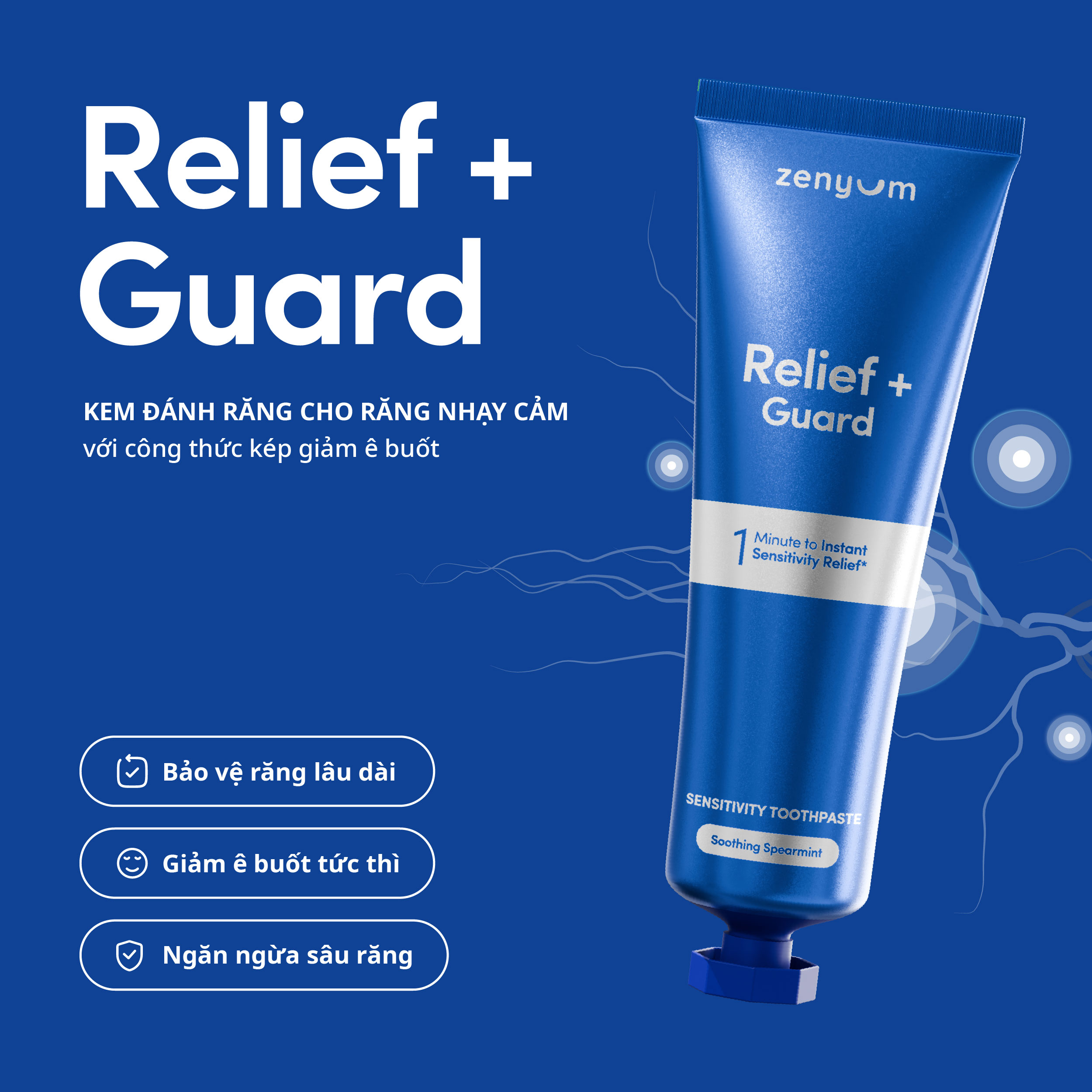 [MỚI] Kem Đánh Răng Cho Răng Nhạy Cảm Zenyum Relief + Guard Sensitivity 100g