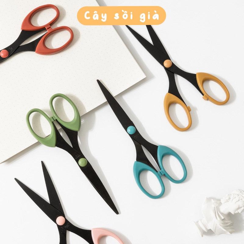 S89 - Kéo thép không gỉ màu Bắc Âu vintage cổ điển Oulo cắt giấy thủ công, dụng cụ văn phòng tiện dụng