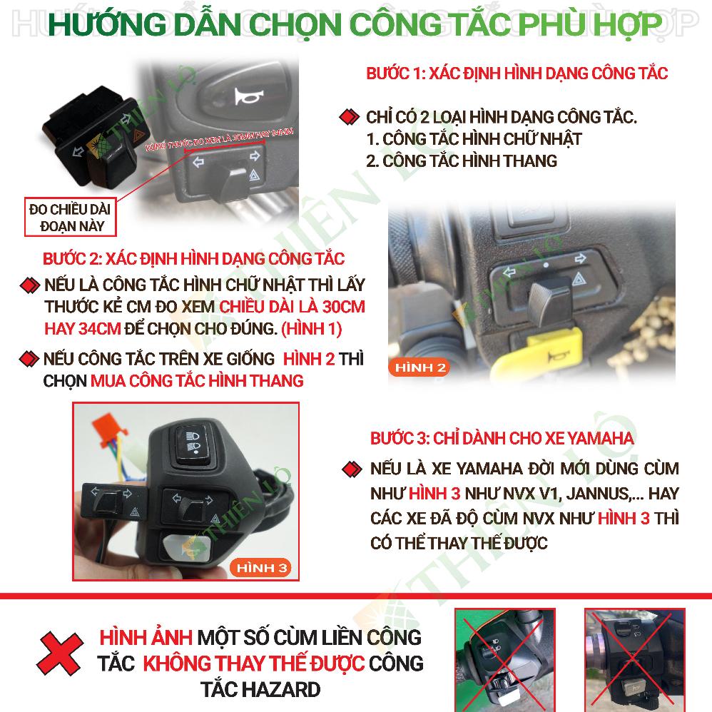 Công tắc xi nhan tích hợp Hazard cao cấp nháy cả 4 bóng cho các dòng xe máy của Honda - sản phẩm chính hãng của PT STORE