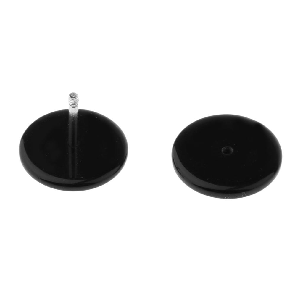 5 Pairs Acrylic Ear Earrings Flesh Tunnels Stainless Steel Fake Plugs 16g