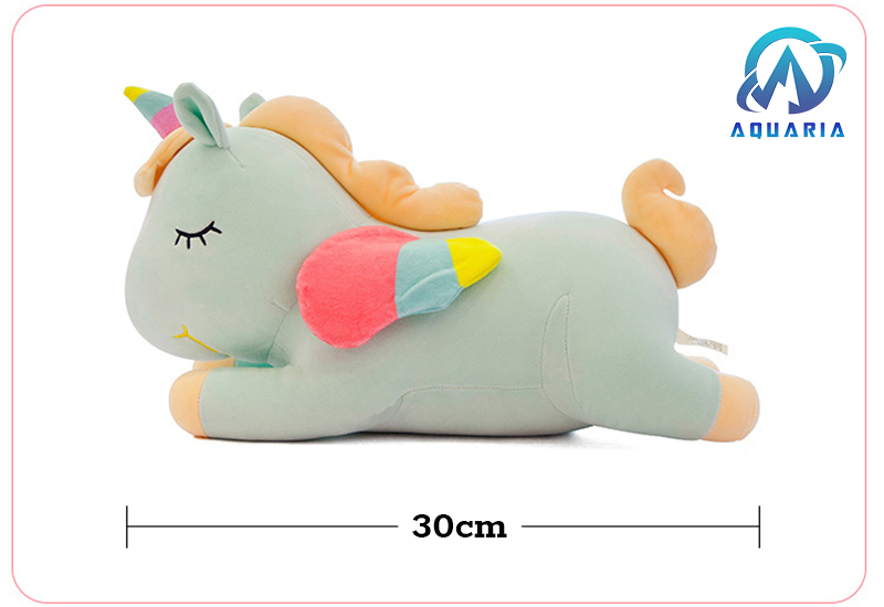 Gấu Bông Kì Lân Unicorn Nằm Siêu Dễ Thương 30cm Quà Tặng Siêu Hot
