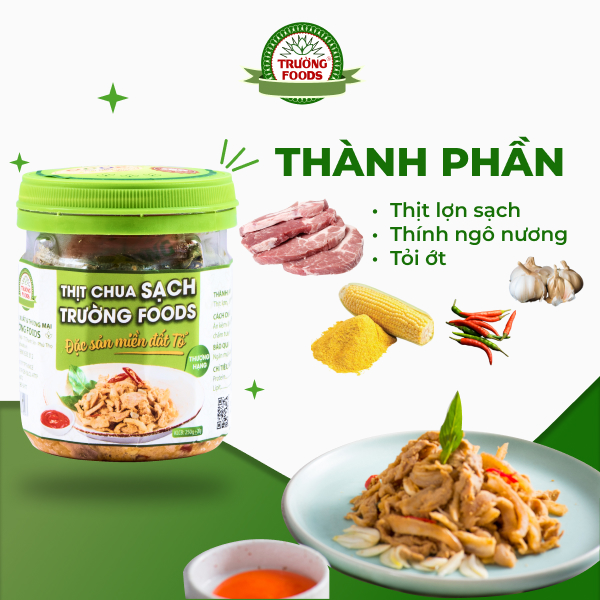 Combo 3 Hộp Thịt Chua Thượng Hạng Trường Foods 180g/Hộp