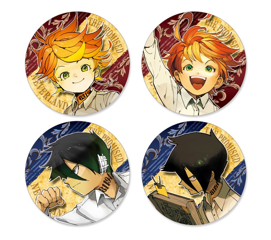 Combo 12 huy hiệu THE PROMISED NEVERLAND - MIỀN ĐẤT HỨA anime