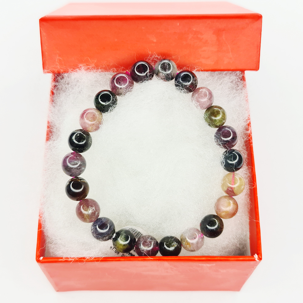 Vòng Tay Dạng Chuỗi Hạt Đá Tourmaline Đa Sắc - Mx