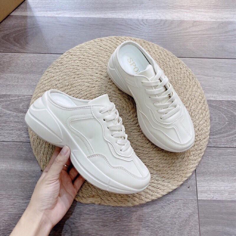 Giày sục nữ HAPU sneaker GC siêu hot trend mới nhất 2021 ( Trắng )