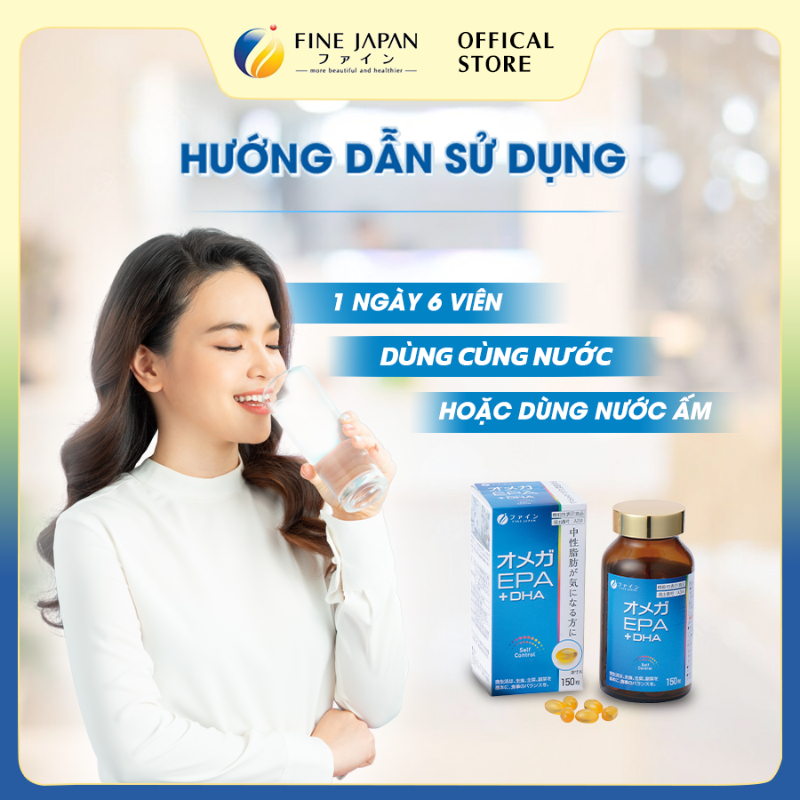 VIÊN UỐNG DẦU CÁ OMEGA EPA+DHA FINE JAPAN 150 VIÊN