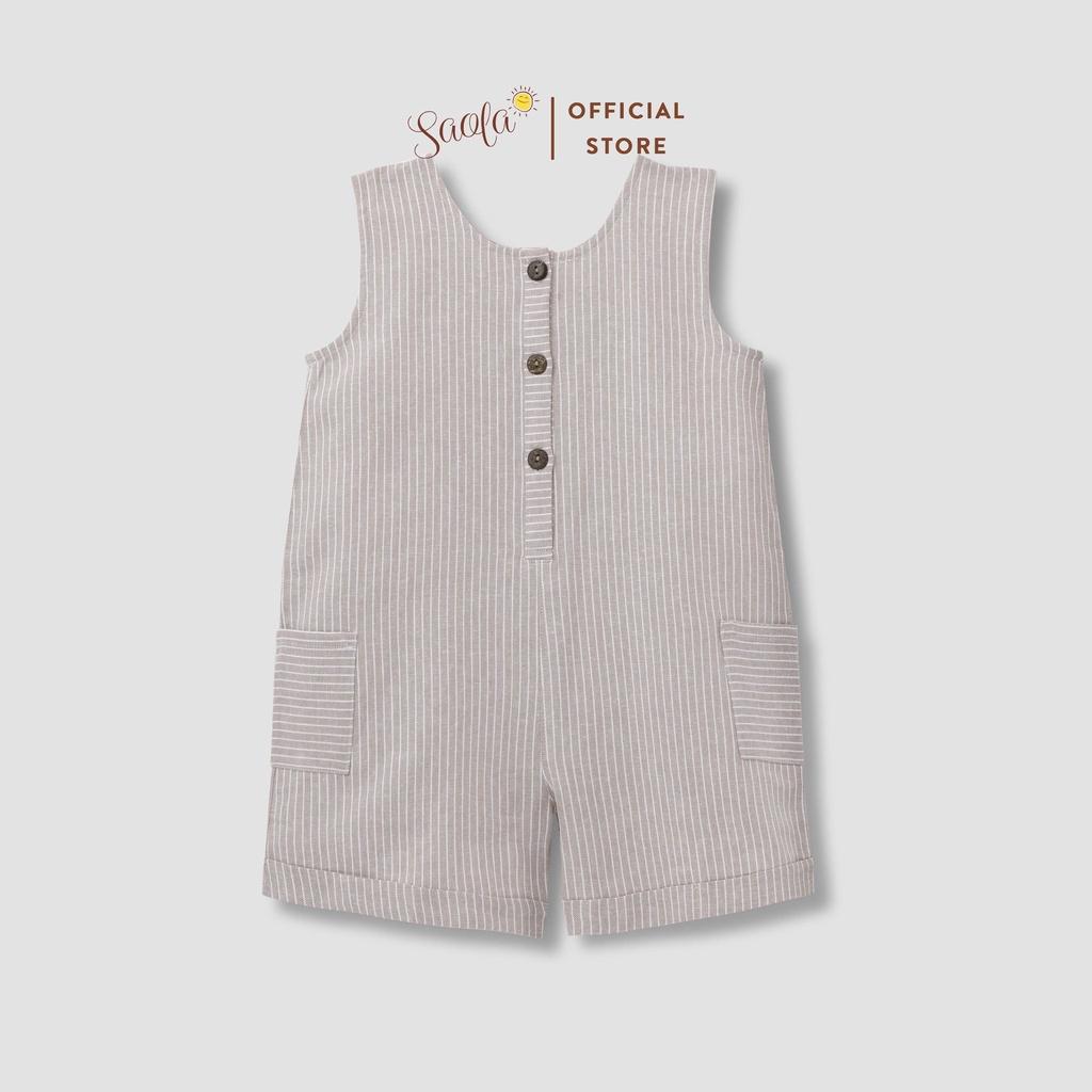 Áo liền quần/ Jumpsuit Bé Trai/ Bé Gái Chất Linen Cao Cấp - ORION OVERALL- JSL004 - SAOLA KIDS CLOTHING