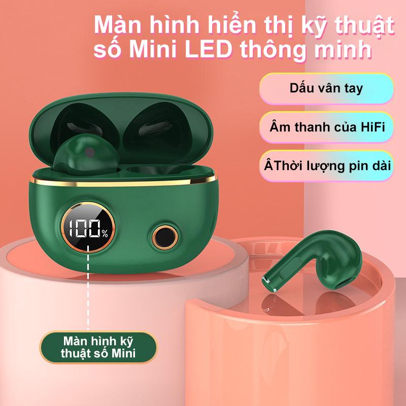 Tai nghe Bluetooth GOOJODOQ không dây IPX5 TWS 5.3 Âm thanh nổi Hi-Fi kèm hộp sạc Màn hình hiển thị điện kỹ thuật số LED
