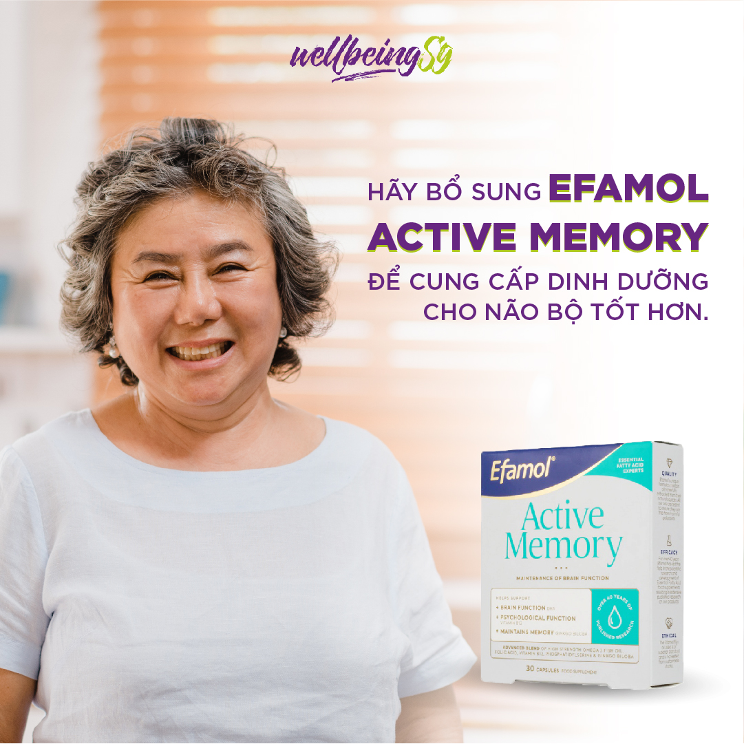 Viên Uống Bổ Sung Efamol Active Memory Hỗ Trợ Trí Nhớ Năng Động, Củng Cố Hiệu Suất Não Và Hệ Thần Kinh (30 Viên Soft Gel/ Hũ)