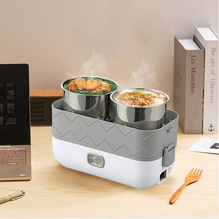 Hộp Cơm Văn Phòng Dhfc02 Hộp Cơm Giữ Nhiệt Cắm Điện Hâm Nóng Thức Ăn Cách Thủy Đa Năng 3 Tầng Với 4 Cốc Đựng Inox 304 Vô Cùng Tiện Lợi - Loại Tốt