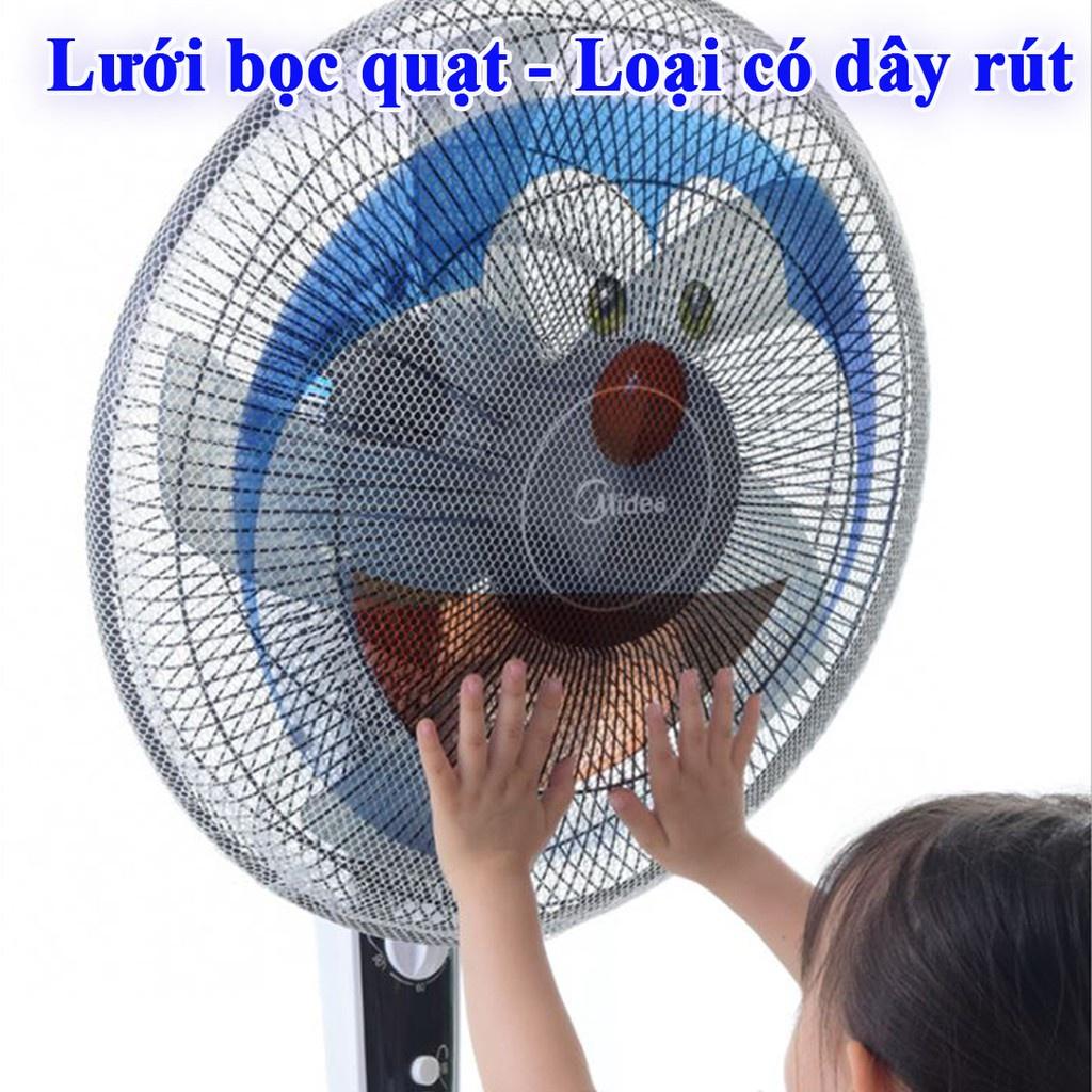 Lưới Bọc Quạt An Toàn Cho Bé K Cản gió - Túi Bọc Quạt Loại Tốt - Có Dây Rút Tùy Chỉnh, Trùm Quạt đủ size từ 35 - 50cm