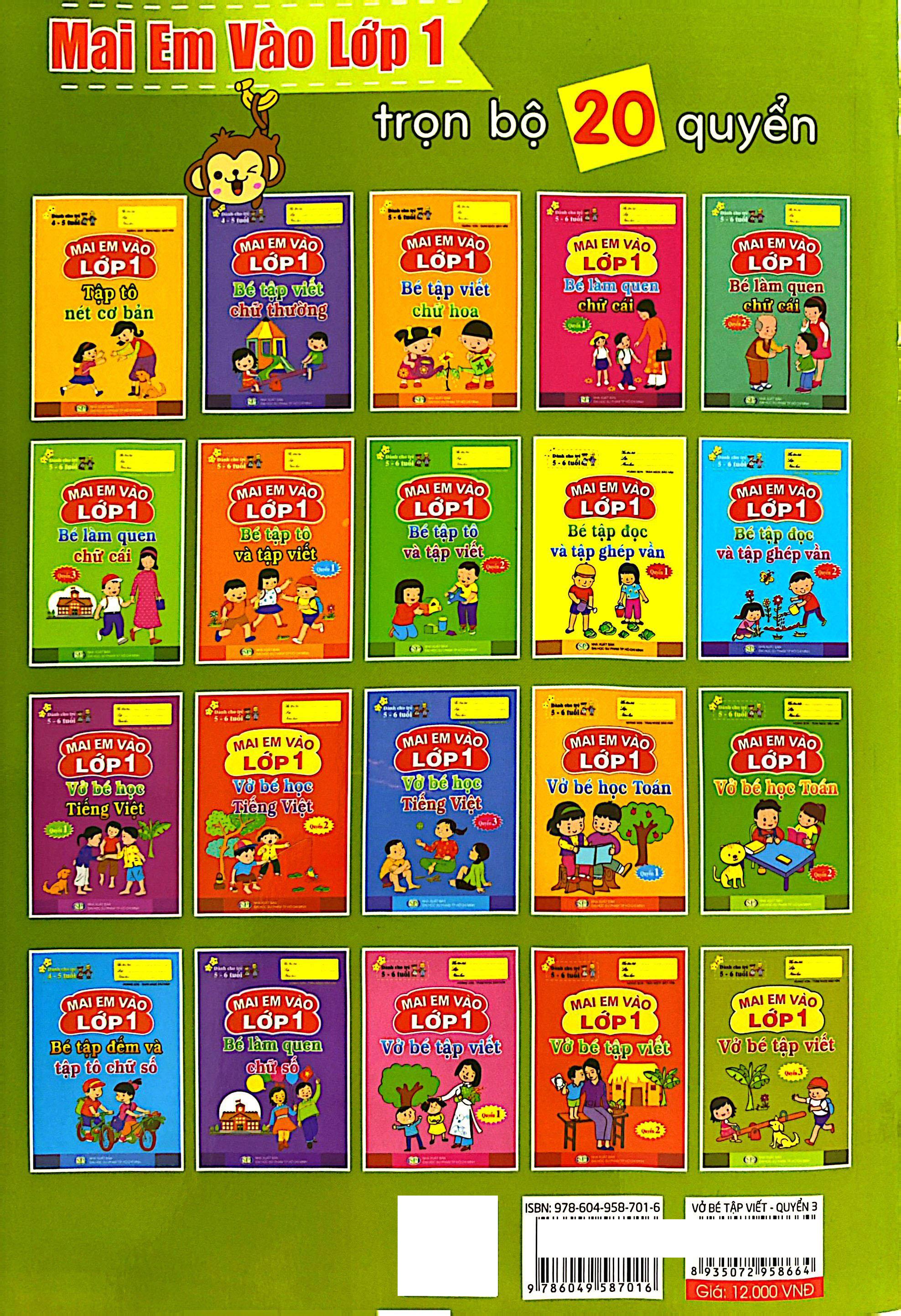 Sách - Mai Em Vào Lớp 1 - Dành Cho Trẻ 5-6 Tuổi - Vở Bé Tập Viết - Quyển 3 (Tái Bản 2024)