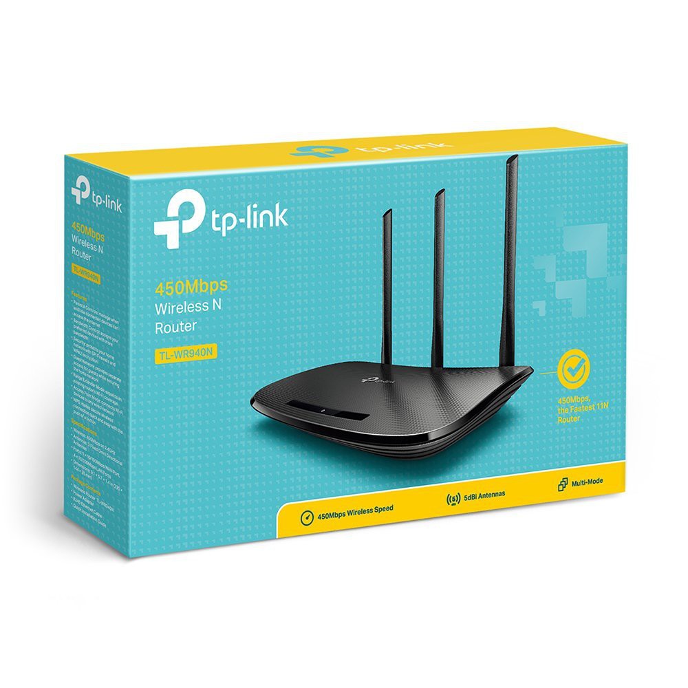 Bộ Phát Wifi Tốc Độ 450 Mbps TP-Link TL-WR940N - Hàng Chính Hãng