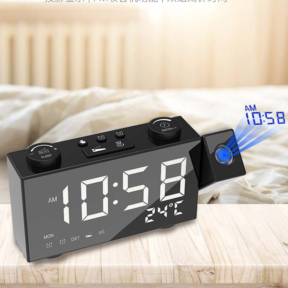 Đồng hồ báo thức kỹ thuật số đa năng có màng LCD hiển thị thời gian , dự báo thời tiết